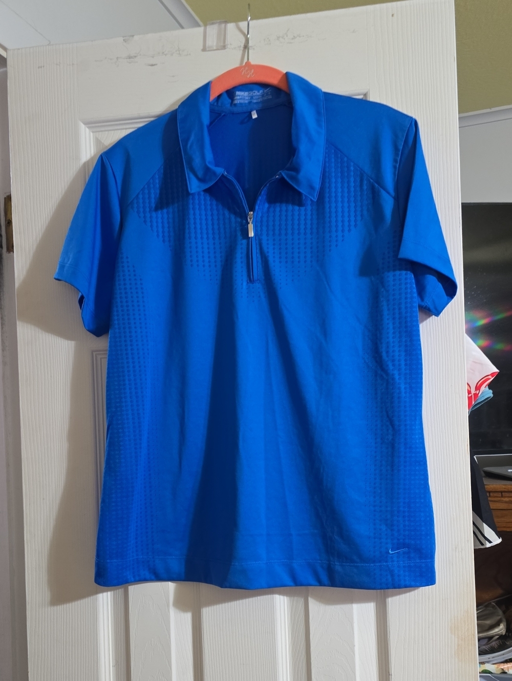 Nike Youth Royal Blue Zip Polo Golf